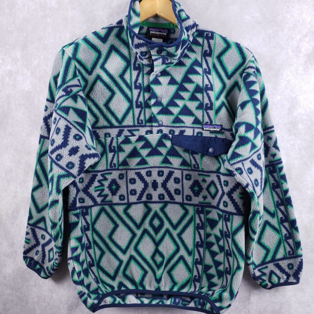Patagonia Synchilla Printed Fleece Snap-T Aztec Montana Siete Size XS Fall 2014